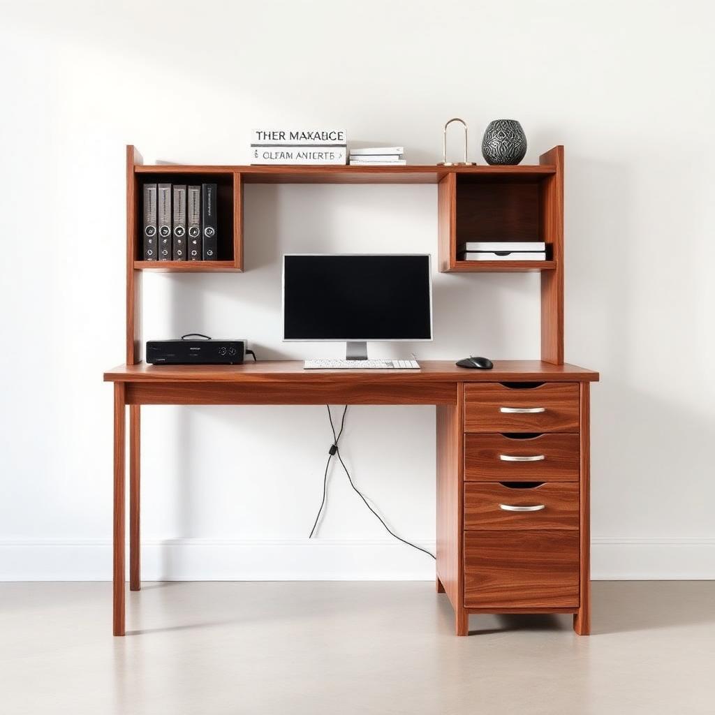 Computer Desk with Hutch