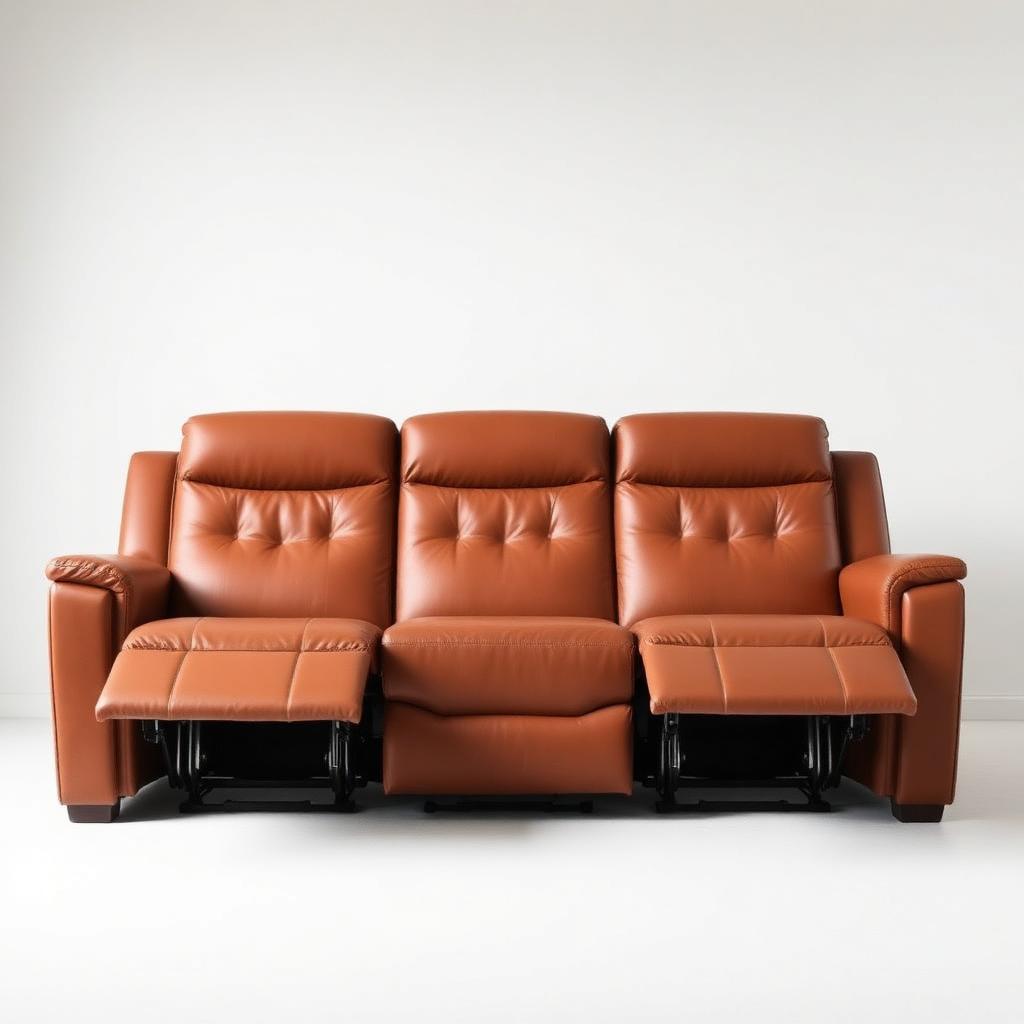 3-Seater Leather Recliner Sofa