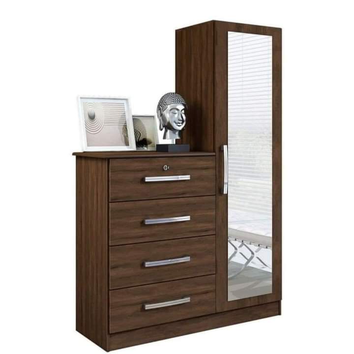 Chest of Drawers with Mirror Wardrobe
