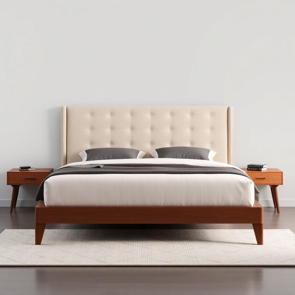 Upholstered Queen Size Bed